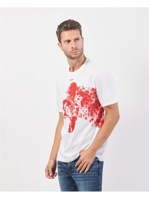 T-shirt uomo Hugo con grafica leopardo HUGO | 50519013100