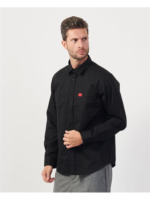 Hugo Men's Shirt With Red Label With Logo