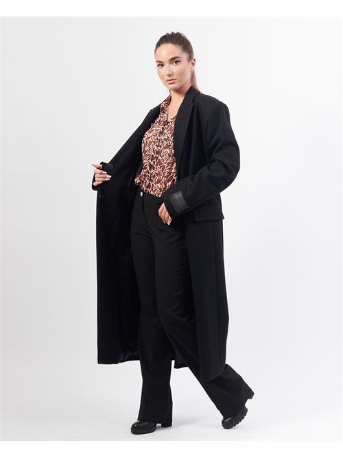 Manteau femme Hugo en laine mélangée coupe décontractée