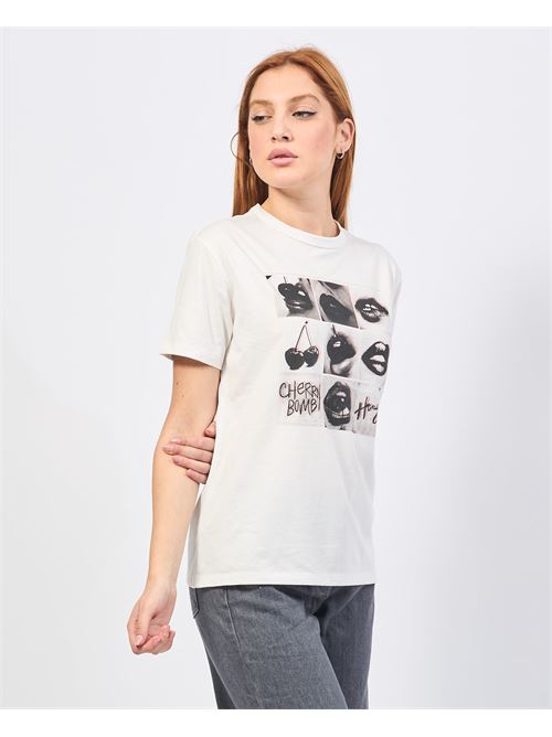 T-shirt donna Hugo in girocollo con stampa