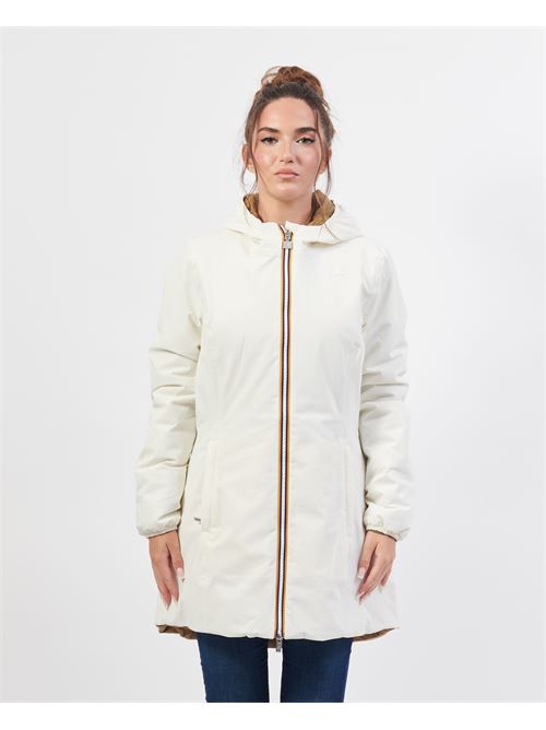 Denise three-quarter length women's jacket by K-way reversible K-WAY | K6128UW-DENISEASI