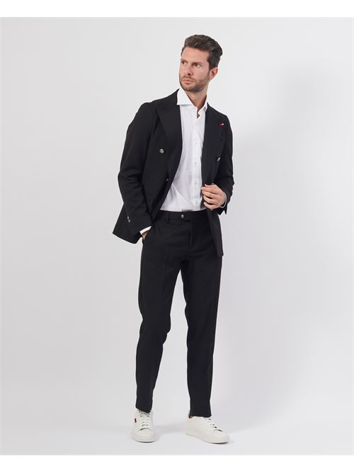 Abito doppiopetto Mulish slim fit con bottoni logati MULISH | ABS827-CHIMERANERO