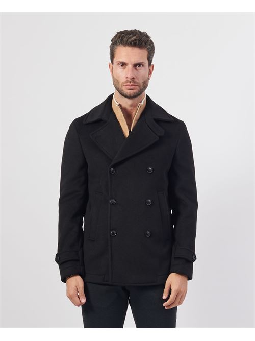 Manteau homme croisé Mulish coupe classique MULISH | MCP23-ASTEROIDENERO