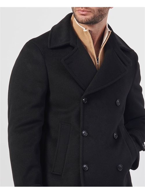 Cappotto uomo Mulish doppiopetto regular fit MULISH | MCP23-ASTEROIDENERO