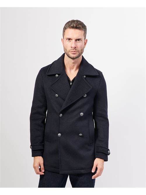 Manteau homme croisé Mulish coupe classique MULISH | MCP27-MERCURIOBLU