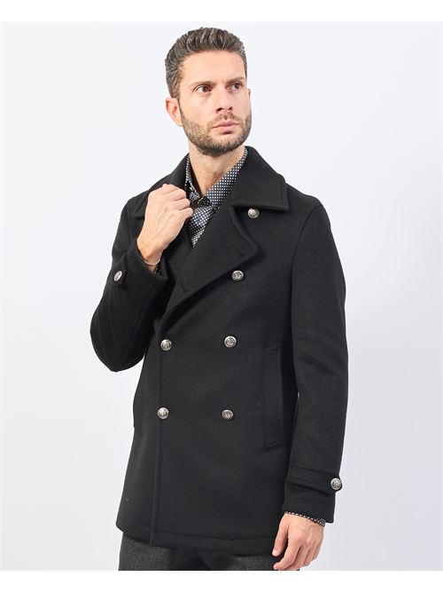 Cappotto da uomo Mulish Double Breasted Regular Fit MULISH | MCP27-MERCURIONERO