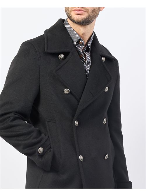 Cappotto da uomo Mulish Double Breasted Regular Fit MULISH | MCP27-MERCURIONERO