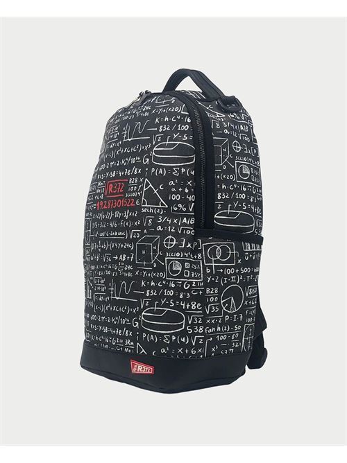 R372 Mathematical Eco-Leather Backpack R372 | R413B001BLACK