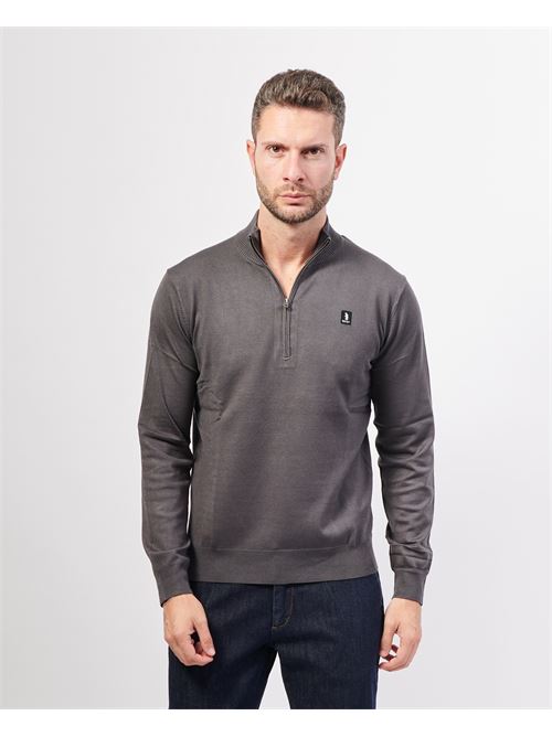 Refrigue Men's Sweater in English Rib REFRIGUE | 2811W00067ASPHALT