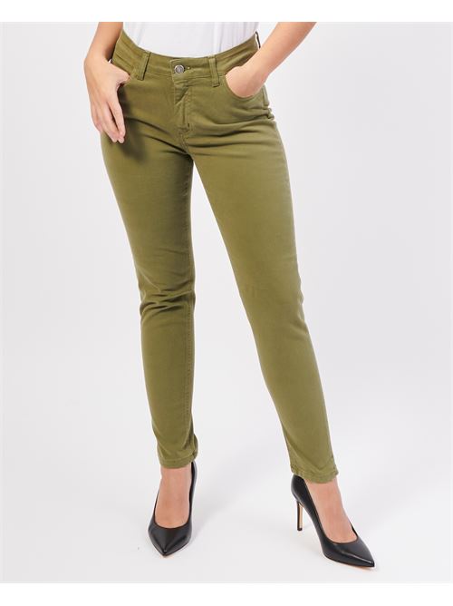 Pantalon 4 poches SetteMezzo en coton m?lang? SETTE/MEZZO | 4TASCHEVERDE