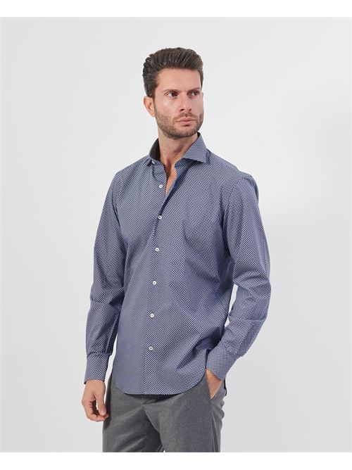 Camicia uomo SetteMezzo in cotone con micromotivo SETTE/MEZZO | 663-TS3271001