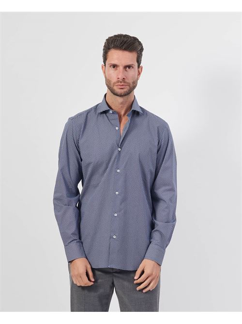 Camicia uomo SetteMezzo in cotone con micromotivo SETTE/MEZZO | 663-TS3271001