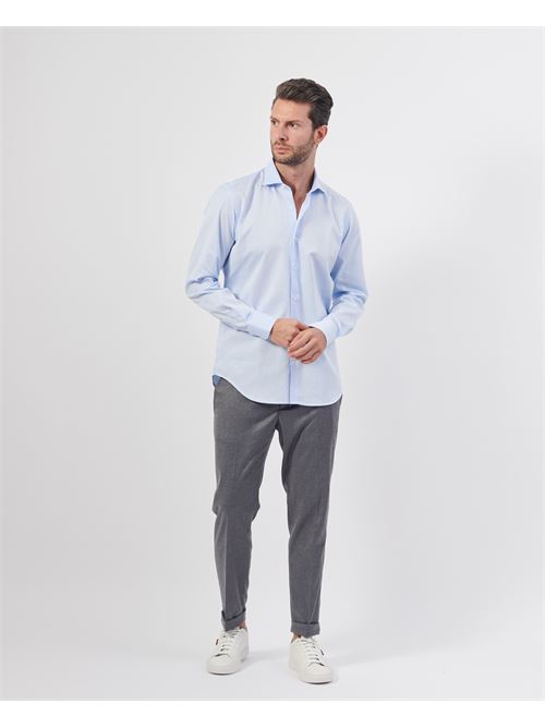 Camicia classica uomo Settemezzo azzurra SETTE/MEZZO | 663-TS3321018TWILL