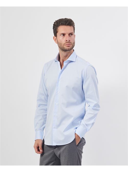 Camicia classica uomo Settemezzo azzurra SETTE/MEZZO | 663-TS3321018TWILL