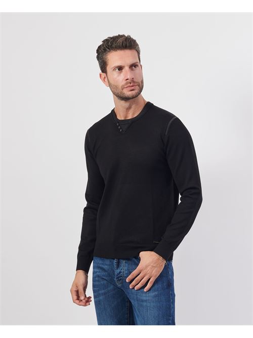 Pull col rond homme Settemezzo avec boutons SETTE/MEZZO | 7402880030