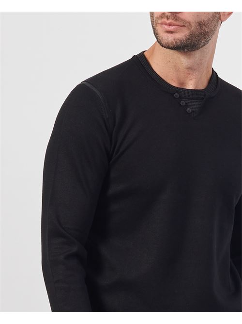 Settemezzo Men's Crewneck Sweater with Buttons SETTE/MEZZO | 7402880030