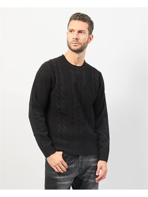 Pull homme Settemezzo avec motif tiss? SETTE/MEZZO | 7410120030