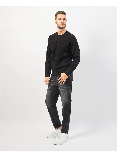 Pull homme Settemezzo avec motif tiss? SETTE/MEZZO | 7410120030