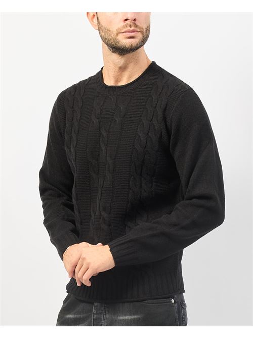 Pull homme Settemezzo avec motif tiss? SETTE/MEZZO | 7410120030