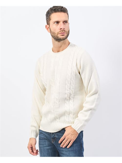 Pull homme Settemezzo avec motif tiss? SETTE/MEZZO | 7410120100