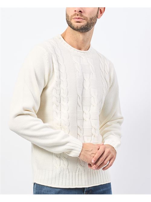 Pull homme Settemezzo avec motif tiss? SETTE/MEZZO | 7410120100