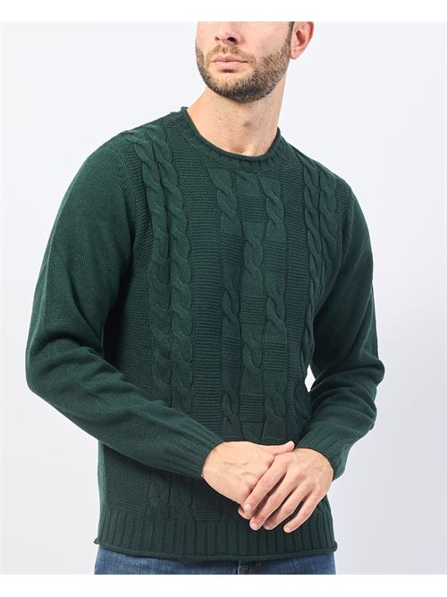 Pull homme Settemezzo avec motif tiss? SETTE/MEZZO | 7410120130