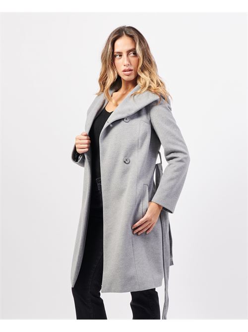 Manteau crois? SetteMezzo avec ceinture SETTE/MEZZO | CAP99-DELFINOGRIGIO