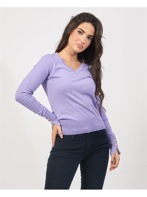 Settemezzo Women's V-Neck Sweater SETTE/MEZZO | D400040600