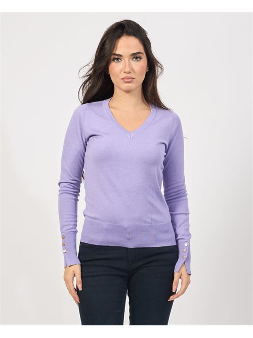 Settemezzo Women's V-Neck Sweater SETTE/MEZZO | D400040600