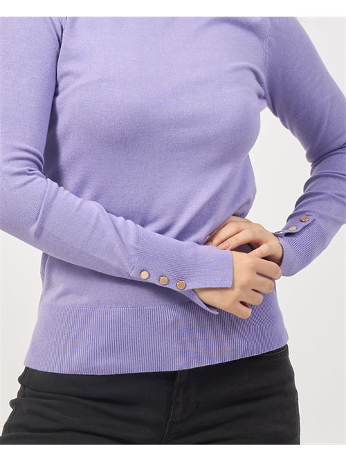 SetteMezzo high neck sweater with buttons on the cuffs SETTE/MEZZO | D400070600