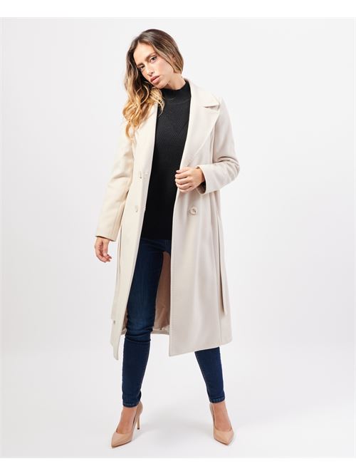 Manteau long SetteMezzo en tissu avec ceinture SETTE/MEZZO | TMCP04BEIGE