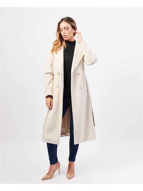 Manteau long SetteMezzo en tissu avec ceinture SETTE/MEZZO | TMCP04BEIGE