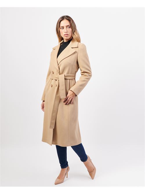 Manteau long SetteMezzo en tissu avec ceinture SETTE/MEZZO | TMCP04CAMMELLO