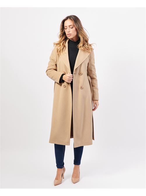 Manteau long SetteMezzo en tissu avec ceinture SETTE/MEZZO | TMCP04CAMMELLO