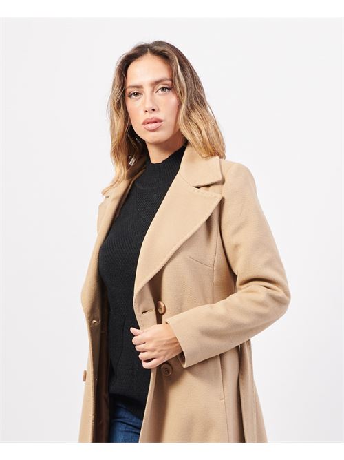 Manteau long SetteMezzo en tissu avec ceinture SETTE/MEZZO | TMCP04CAMMELLO