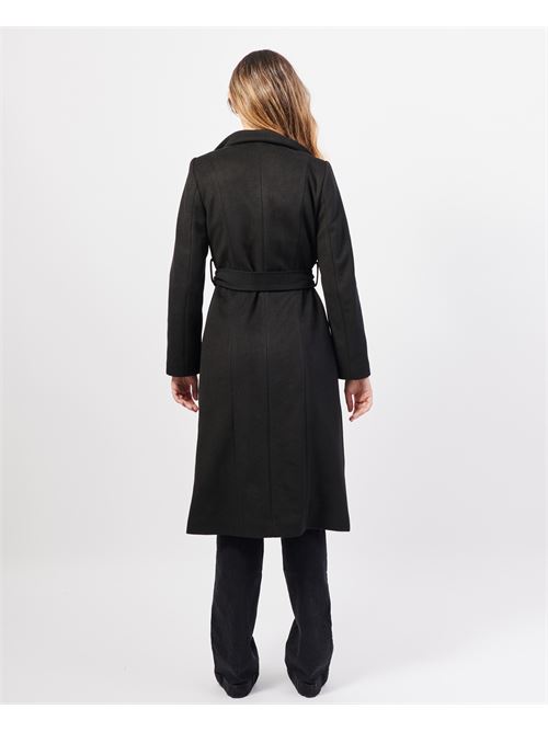 Manteau long SetteMezzo en tissu avec ceinture SETTE/MEZZO | TMCP04NERO