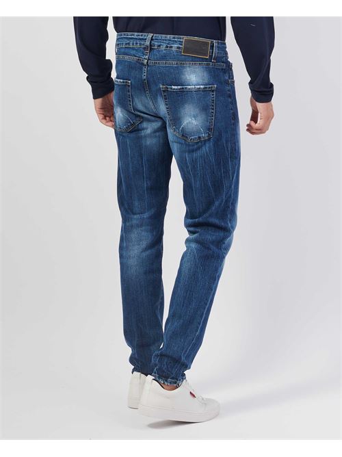 Jean homme Settemezzo 5 poches avec abrasions SETTE/MEZZO | URANIODENIM