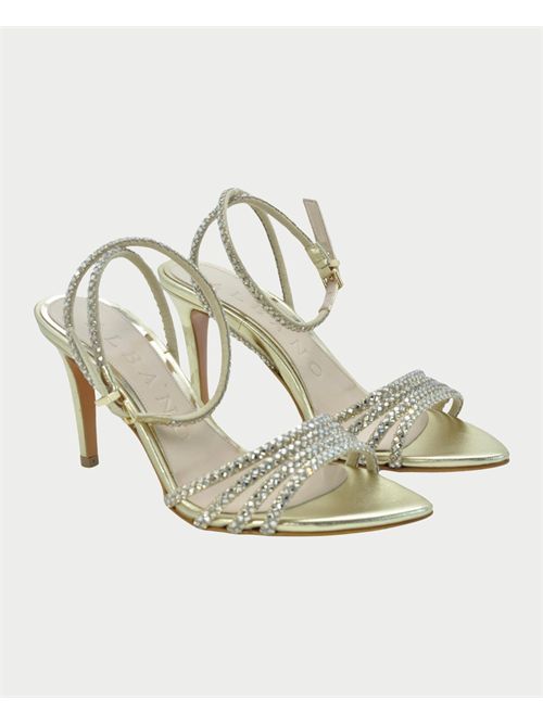 Albano silver sandals with rhinestones ALBANO | 5327PLATINO