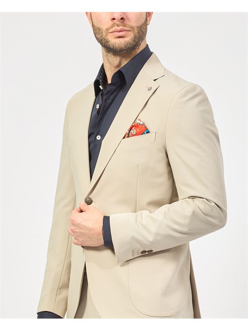 Bharnaba Single Breasted Beige Men's Suit BHARNABA | ABS802-LOTOBEIGE