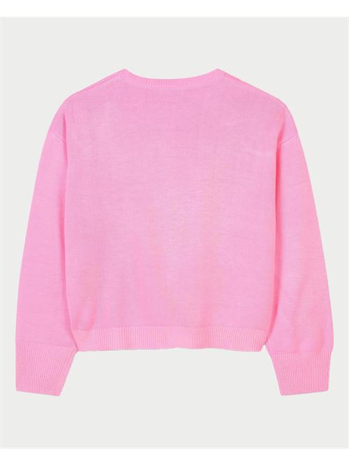 Cardigan rosa Billieblush per bambine con cuori BILLIEBLUSH | U20883462