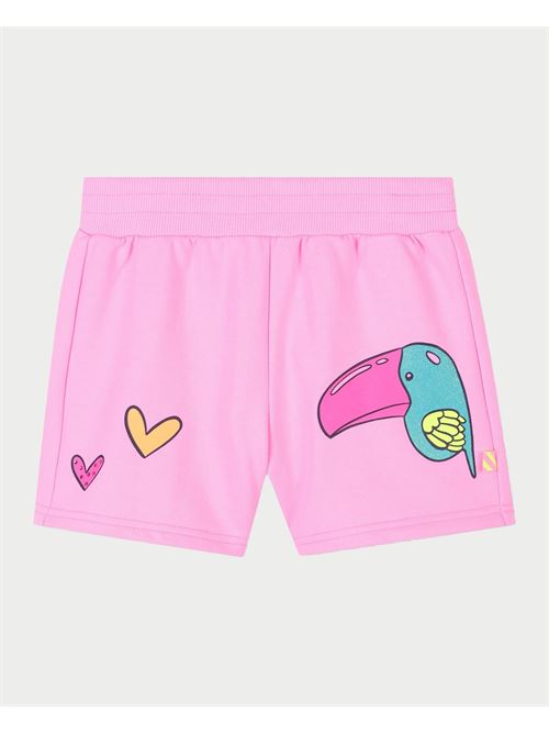 Shorts Billieblush rosa per bambina con cuori BILLIEBLUSH | U20908462