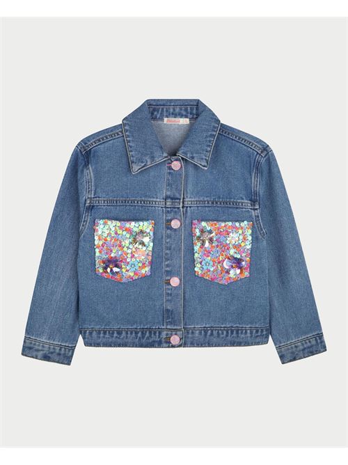 Veste en jean Billieblush avec poche ? paillettes BILLIEBLUSH | U20914Z25