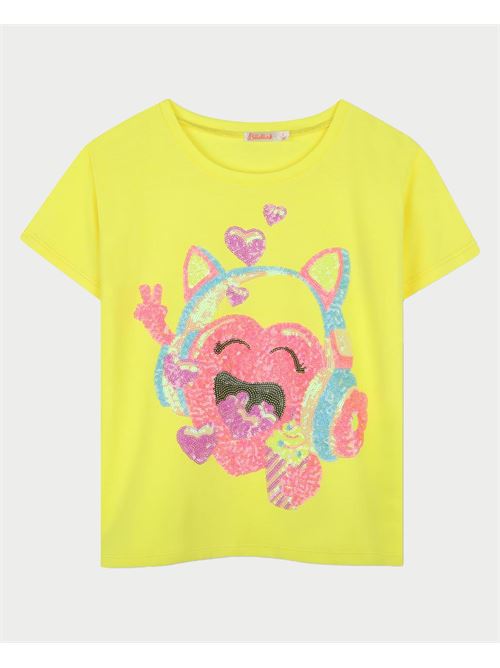 T-shirt bambina Billieblush girocollo con stampa BILLIEBLUSH | U20924549