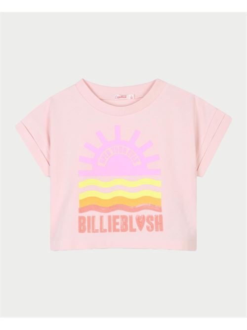 T-shirt rosa Billieblush in cotone per bambine BILLIEBLUSH | U2094445X