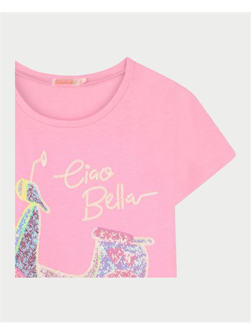 T-shirt ras du cou rose Billieblush BILLIEBLUSH | U20950462