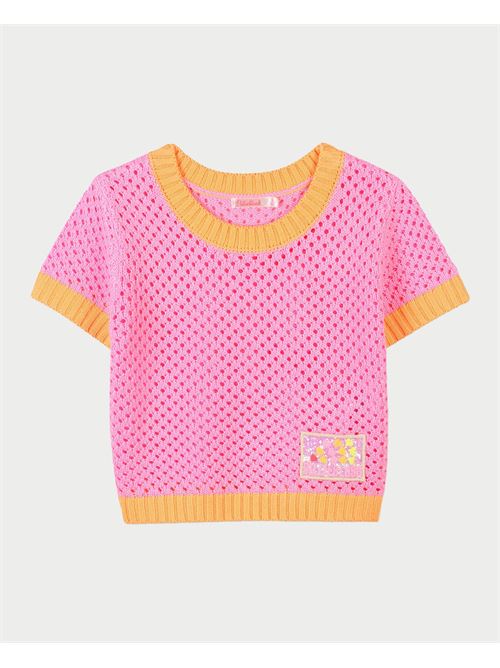 T-shirt in maglia Billieblush bicolor BILLIEBLUSH | U21071462