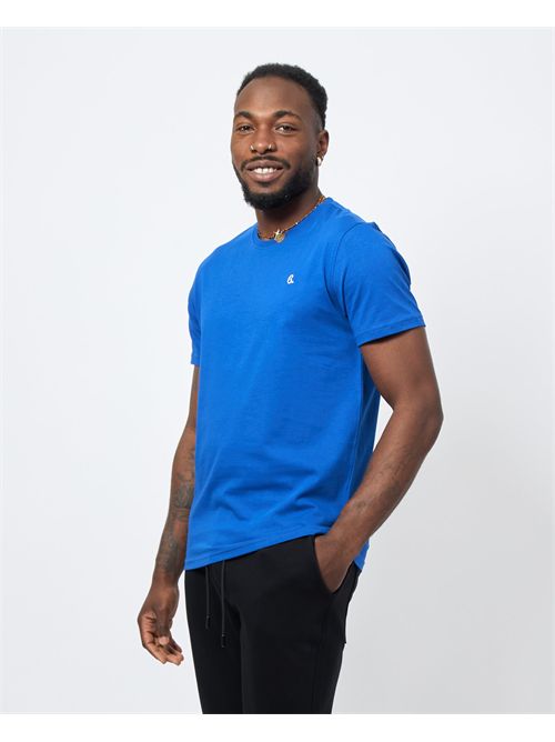 T-shirt blu Blaine in cotone con logo BLAINE | IRNB01020741821