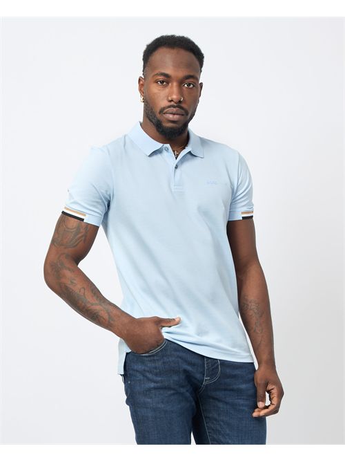 Boss men's polo with stripes on the edges BOSS | 50467113450