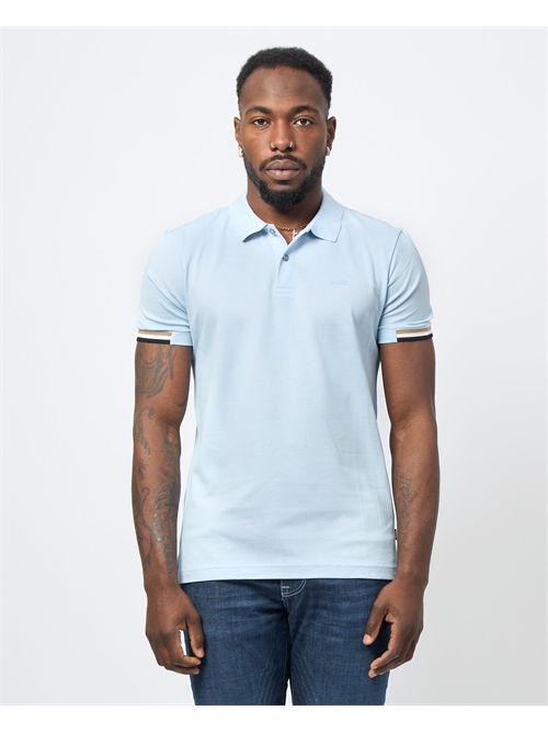 Boss men's polo with stripes on the edges BOSS | 50467113450