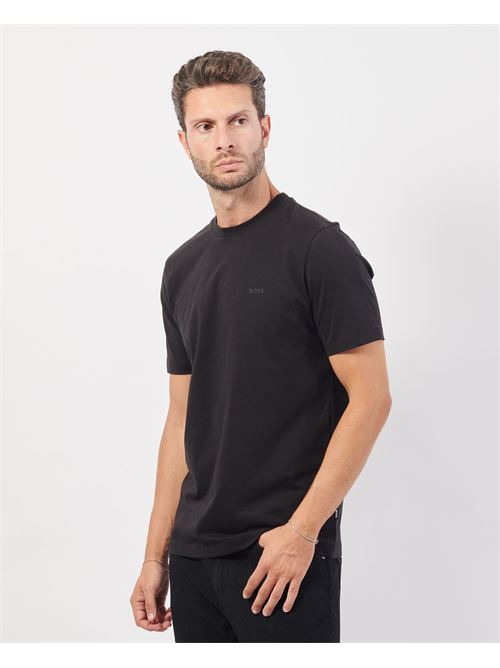 Men's Boss cotton T-shirt with logo on the chest BOSS | 50468347001